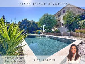 Hyeres Chateaubriand – Appartement , 92m2 , 2 chambres,,   Jardin 350m2  et Piscine privée