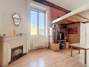 Appartement Lyon 9ème Vaise, 2 pièce(s) 39.17 m2 Carrez (62m² au sol) , 1 chambre, cave et grenier