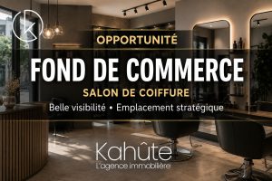 FOND DE COMMERCE À CÉDER – SALON DE COIFFURE – LOCAL COMMERCIAL 100 m²  + 2 places de stationnement- FRANCHEVILLE